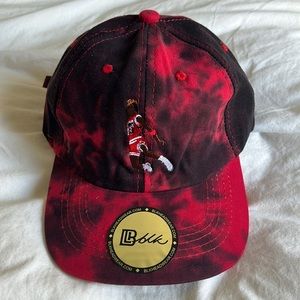 New never worn black and red tie dye “Jordan from the free throw line” dad hat